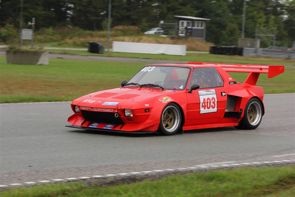 DKs vel nok mest modificerede Fiat X 1/9 - Johannes Graversens
(Foto: Motorsporten.dk)